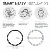 Rama cadran pentru Samsung Galaxy Watch 4 Classic (46mm), kwmobile, Aluminiu, Negru, 56178.01