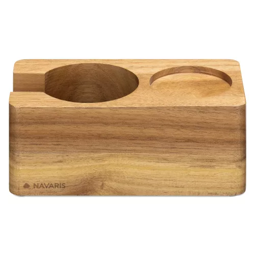 Suport pentru tamper din lemn de salcam Navaris, 58 mm, 56192.30