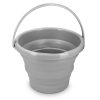 Galeata pliabila din cauciuc termoplastic Navaris, 5 L, Gri, 45985.2.22