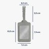 Set 2 Etichete pentru bagaje, Kwmobile, Gri, Piele ecologica, 56226.02