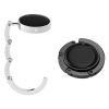 Set 2 Carlige de masa pentru genti, Kwmobile, Argintiu/Negru, Aluminiu, 48556.05