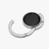 Set 2 Carlige de masa pentru genti, Kwmobile, Argintiu/Negru, Aluminiu, 48556.05