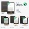 Husa pentru Kindle Paperwhite 11, Piele ecologica, Gri, kwmobile, 56257.05