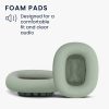 Set 2 Perne de urechi pentru casti Apple AirPods Max, Kwmobile, Verde, Piele ecologica, 55895.07