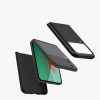Husa Samsung Galaxy Z Flip 3, Piele ecologica, Negru, 56286.01