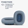 Set 2 Perne de urechi pentru casti Apple AirPods Max, Kwmobile, Albastru, Piele ecologica, 55895.04