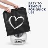 Husa de protectie pentru Thermomix TM6/TM5, Kwmobile, Negru/Alb, Plastic, 55449.03