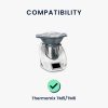 Husa de protectie pentru Thermomix TM6/TM5, Kwmobile, Negru/Alb, Plastic, 55449.03