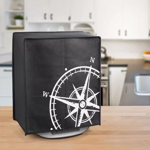 Husa de protectie pentru Thermomix TM6/TM5, Kwmobile, Negru/Alb, Plastic, 55449.02