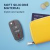 Husa Cheie Auto pentru Audi - 3 Butoane, kwmobile, Silicon, Gri, 53134.12