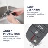Husa Cheie Auto pentru Audi - 3 Butoane, kwmobile, Silicon, Gri, 53134.12