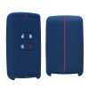 Husa Cheie Auto pentru Renault / Dacia - 4 Butoane - Keyless Go, kwmobile, Silicon, Albastru, 54806.09