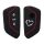 Husa Cheie Auto pentru VW / Skoda / Seat - 3 Butoane, kwmobile, Silicon, Negru, 52651.06