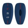 Husa Cheie Auto pentru Ford - 3 Butoane - Keyless Go, kwmobile, Silicon, Albastru, 53133.12
