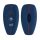 Husa Cheie Auto pentru Ford - 3 Butoane - Keyless Go, kwmobile, Silicon, Albastru, 53133.12