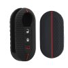 Husa Cheie Auto pentru Fiat / Lancia - 3 Butoane, kwmobile, Silicon, Negru, 56383.01