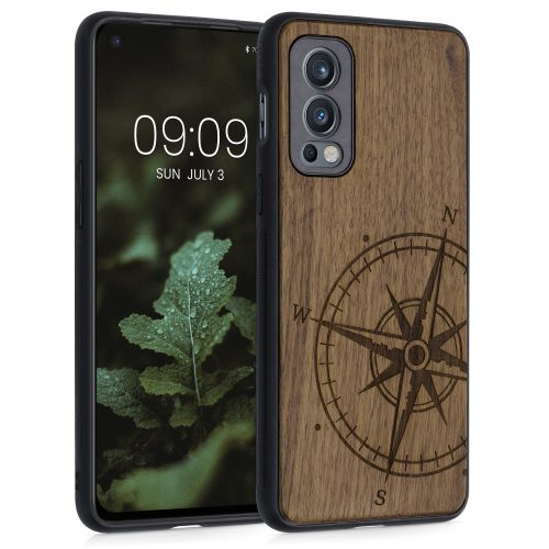 Husa OnePlus Nord 2 5G, Lemn, Maro, 56448.01