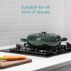 Oala antiaderenta din fonta Navaris pentru plite/cuptoare - 29,5 cm - 3,5 L - Verde, 52479.01.80