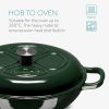 Oala antiaderenta din fonta Navaris pentru plite/cuptoare - 29,5 cm - 3,5 L - Verde, 52479.01.80