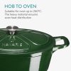Oala antiaderenta din fonta Navaris pentru plite/cuptoare - 45cm - 7.7L - Verde, 52477.01.80