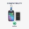 Husa Cheie Auto pentru Renault / Dacia - 4 Butoane - Keyless Go, kwmobile, Piele ecologica, Multicolor, 44637.50
