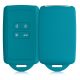 Husa Cheie Auto pentru Renault / Dacia - 4 Butoane - Keyless Go, kwmobile, Silicon, Verde, 48035.78
