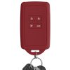 Husa Cheie Auto pentru Renault / Dacia - 4 Butoane - Keyless Go, kwmobile, Silicon, Rosu, 48035.20