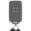 Husa Cheie Auto pentru Renault / Dacia - 4 Butoane - Keyless Go, kwmobile, Silicon, Gri, 48035.19