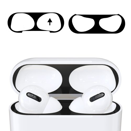 Set 2 Aparatori de praf pentru casti Apple AirPods 3, Kwmobile, Negru, Plastic, 56544.01