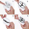 Set 2 Aparatori de praf pentru casti Apple AirPods 3, Kwmobile, Negru, Plastic, 56544.01