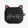 Husa pentru casti Apple AirPods 3, Kwmobile, Negru/Alb, Silicon, 56542.01