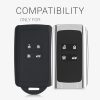 Husa Cheie Auto pentru Renault / Dacia - 4 Butoane - Keyless Go, kwmobile, Silicon, Negru, 49769.22