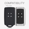 Husa Cheie Auto pentru Renault / Dacia - 4 Butoane - Keyless Go, kwmobile, Silicon, Negru, 49769.21