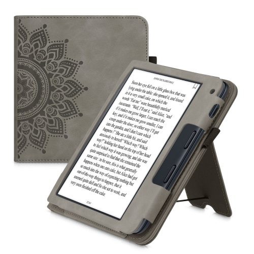 Husa pentru Kobo Libra 2, Piele ecologica, Gri, kwmobile, 56581.04