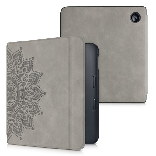 Husa pentru Kobo Libra 2, Piele ecologica, Gri, kwmobile, 56579.04
