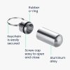 Set 2 Brelocuri pentru pastile, Kwmobile, Negru/Argintiu, Aluminiu, 56608.01