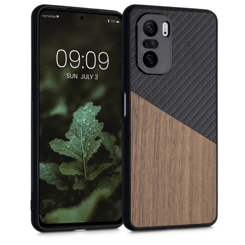 Husa Xiaomi Mi 11i / Poco F3, Lemn, Maro, 56628.01