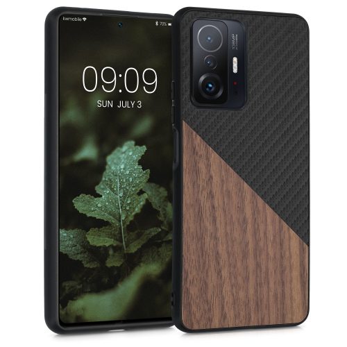 Husa Xiaomi 11T / 11T Pro, Lemn, Maro, 56624.01