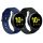 Set 2 Curele pentru Samsung Galaxy Active 2 40mm / 44mm, kwmobile, Silicon, Albastru / Negru, 56652.01