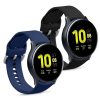 Set 2 Curele pentru Samsung Galaxy Active 2 40mm / 44mm, kwmobile, Silicon, Albastru / Negru, 56652.01