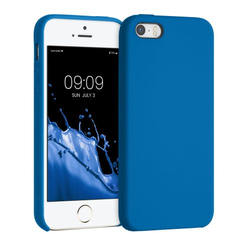 Husa Apple iPhone 5s / iPhone SE, Silicon, Albastru, 42766.228