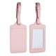 Set 2 Etichete pentru bagaje, Kwmobile, Rose Gold, Piele ecologica, 53126.03