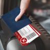 Husa pentru certificatul international de vaccinare si pasaport, Kwmobile, Albastru, Piele ecologica, 55403.05