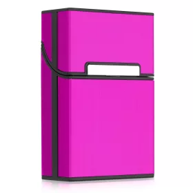   Husa pentru pachet de tigari 9 x 5.9 x 2.6 cm Pachet tigari, Kwmobile, Roz, Aluminiu, 44702.08