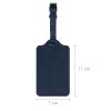 Set 2 Etichete pentru bagaje, Kwmobile, Albastru, Piele ecologica, 53126.04