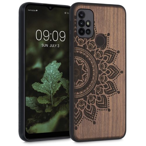 Husa Motorola Moto G30 / Moto G20 / Moto G10, Lemn, Maro, 55813.04