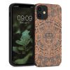 Husa Apple iPhone 12 Mini, Lemn, Maro, 52733.07