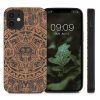 Husa Apple iPhone 12 Mini, Lemn, Maro, 52733.07