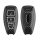 Husa Cheie Auto pentru Ford - 3 Butoane - Keyless Go, kwmobile, Plastic, Negru / Gri, 56731.01