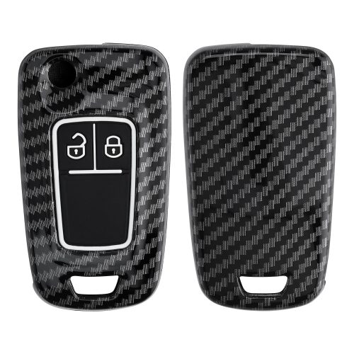 Husa Cheie Auto pentru Opel / Chevrolet - 2 Butoane, kwmobile, Plastic, Negru / Gri, 56726.01